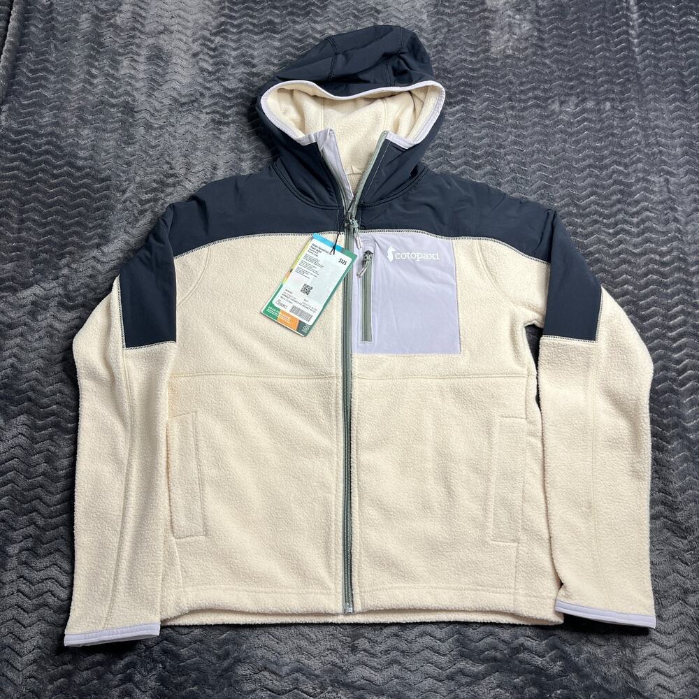 Women's Cotopaxi Abrazo Hooded Full-Zip Fleece Jacket Black/Cream size XS NWT